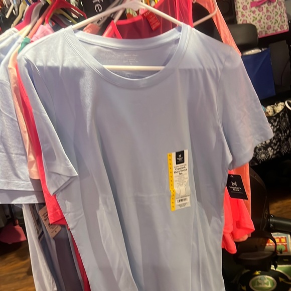 Women’s size medium blue crew neck top nwt members mark - Picture 2 of 4